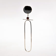 Load image into Gallery viewer, Cleopatra LE Earrings - Sterling Silver Garnet Hematite - TIN HAUS Jewelry