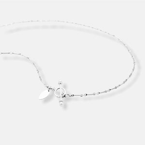 Darling Pearl Toggle Bar Chain Necklace