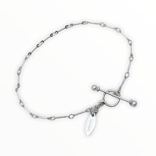Load image into Gallery viewer, Darling Pearl Toggle Bar Chain Bracelet - Sterling Silver, Freshwater Pearls - TIN HAUS