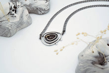 Load image into Gallery viewer, Black Sapphire Pearl Abyss Necklace - Sterling Silver, 14K Yellow Gold, Black Sapphire, Freshwater Pearls - TIN HAUS