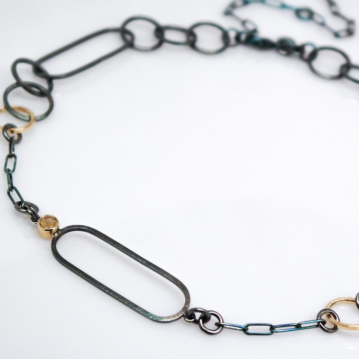 White Sapphire Interlinked Swirls Necklace – Dandelion Jewelry