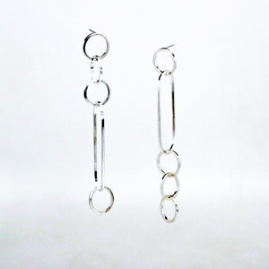 Interlink Earrings - Sterling Silver - TIN HAUS Jewelry