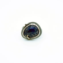 Load image into Gallery viewer, Rosecut Lapis Lazuli Sterling Silver Ring - OOAK - Size 7 - TIN HAUS Jewelry