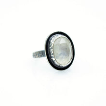 Load image into Gallery viewer, Rainbow Moonstone Abyss Ring - Fine Silver, Sterling Silver - Size 7.25 - TIN HAUS