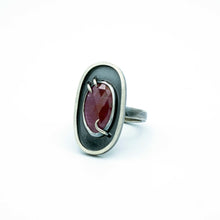 Load image into Gallery viewer, Pink Sapphire Shadow Box Ring - OOAK - Size 7 - TIN HAUS Jewelry