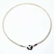 Load image into Gallery viewer, Presence II-Loop Necklace in Polish - Sterling Silver, Fine Silver - TIN HAUS Jewelry