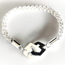 Load image into Gallery viewer, Presence III-Loop Bracelet in High Polish - Sterling Silver, Fine Silver - TIN HAUS Jewelry