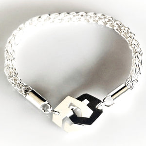 Presence III-Loop Bracelet in High Polish - Sterling Silver, Fine Silver - TIN HAUS Jewelry