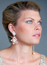 Load image into Gallery viewer, Nova Earrings - Sterling Silver, White Freshwater Pearls - TIN HAUS Jewelry