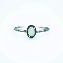 Load image into Gallery viewer, Moonstone Abyss Cuff Bracelet - Fine Silver, Sterling Silver, Rainbow Moonstone - TIN HAUS
