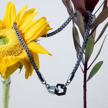 Load image into Gallery viewer, Presence III-Loop Sterling Fine Silver Oxidized Chain and the Shen Bracelet