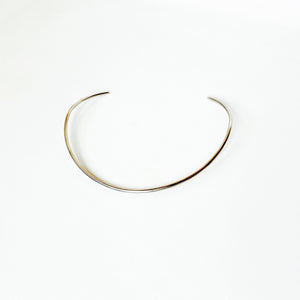 Simplicity Open Collar Wire Choker - Sterling Silver in Polish, Patina, or Satin Finish - TIN HAUS® Jewelry