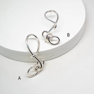 Spiro Stud Earrings - Choose as a Single A or B - Sterling Silver - TIN HAUS® Jewelry