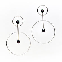 Load image into Gallery viewer, Vairochana Sterling Silver Peacock Pearl Earrings - TIN HAUS Jewelry