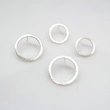 Load image into Gallery viewer, Zen Open Circle Studs in Large and Small - Sterling Silver - TIN HAUS Jewelry