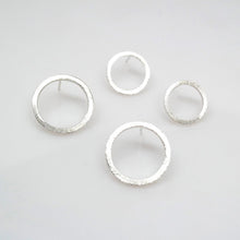 Load image into Gallery viewer, Zen Open Circle Studs in Large and Small - Sterling Silver - TIN HAUS Jewelry