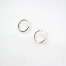 Load image into Gallery viewer, Zen Open Circle Studs - Sterling Silver - TIN HAUS Jewelry