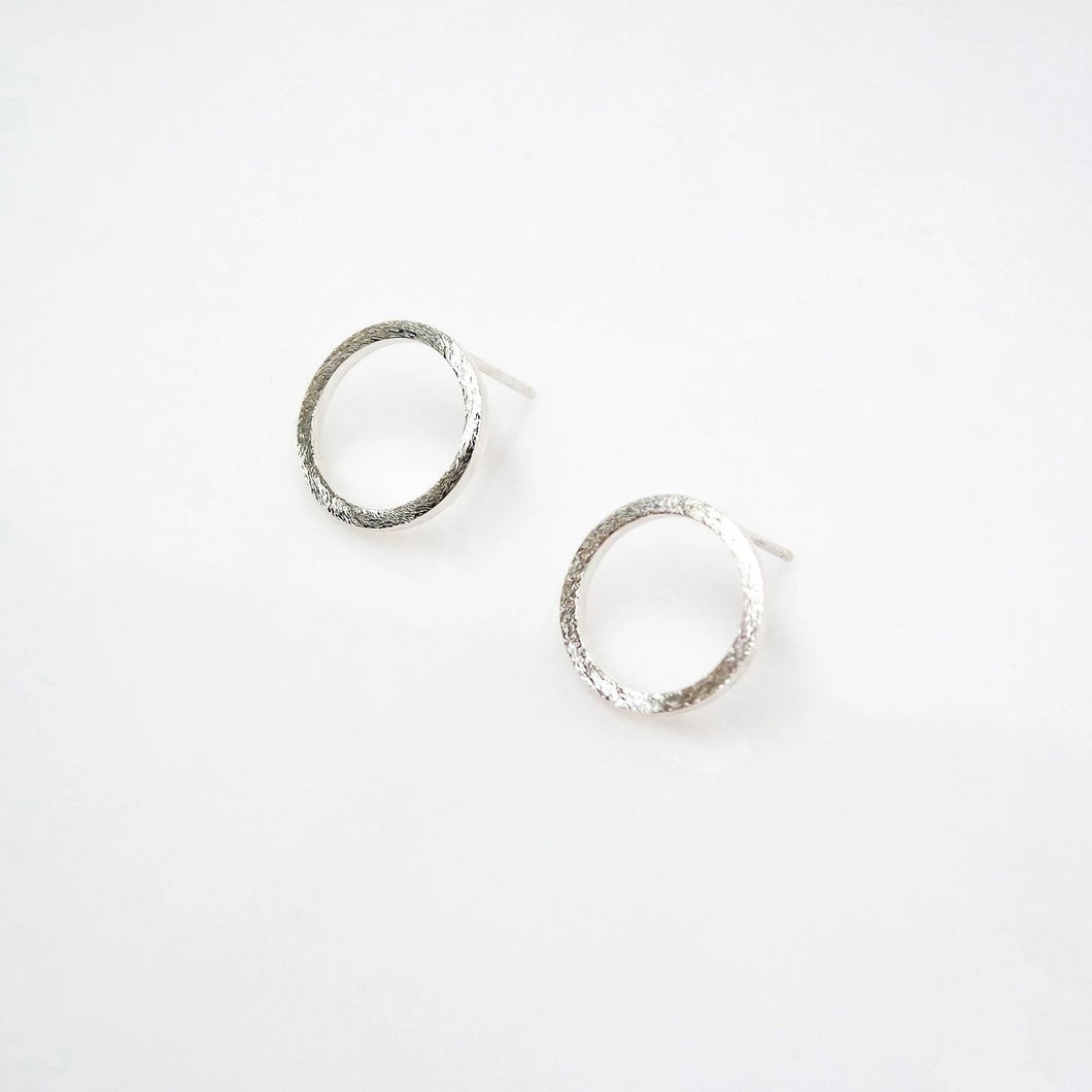 Zen Open Circle Studs - Sterling Silver - TIN HAUS Jewelry