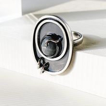 Load image into Gallery viewer, Astro Ring - Sterling Silver, Grey Sapphire - TIN HAUS