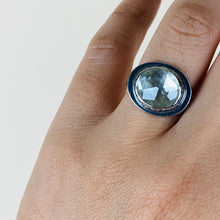 Load image into Gallery viewer, White Topaz Abyss Ring - Sterling Silver, Fine Silver - Size 6.5 - TIN HAUS