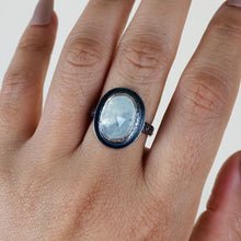 Load image into Gallery viewer, Rainbow Moonstone Abyss Ring - Size 7.25